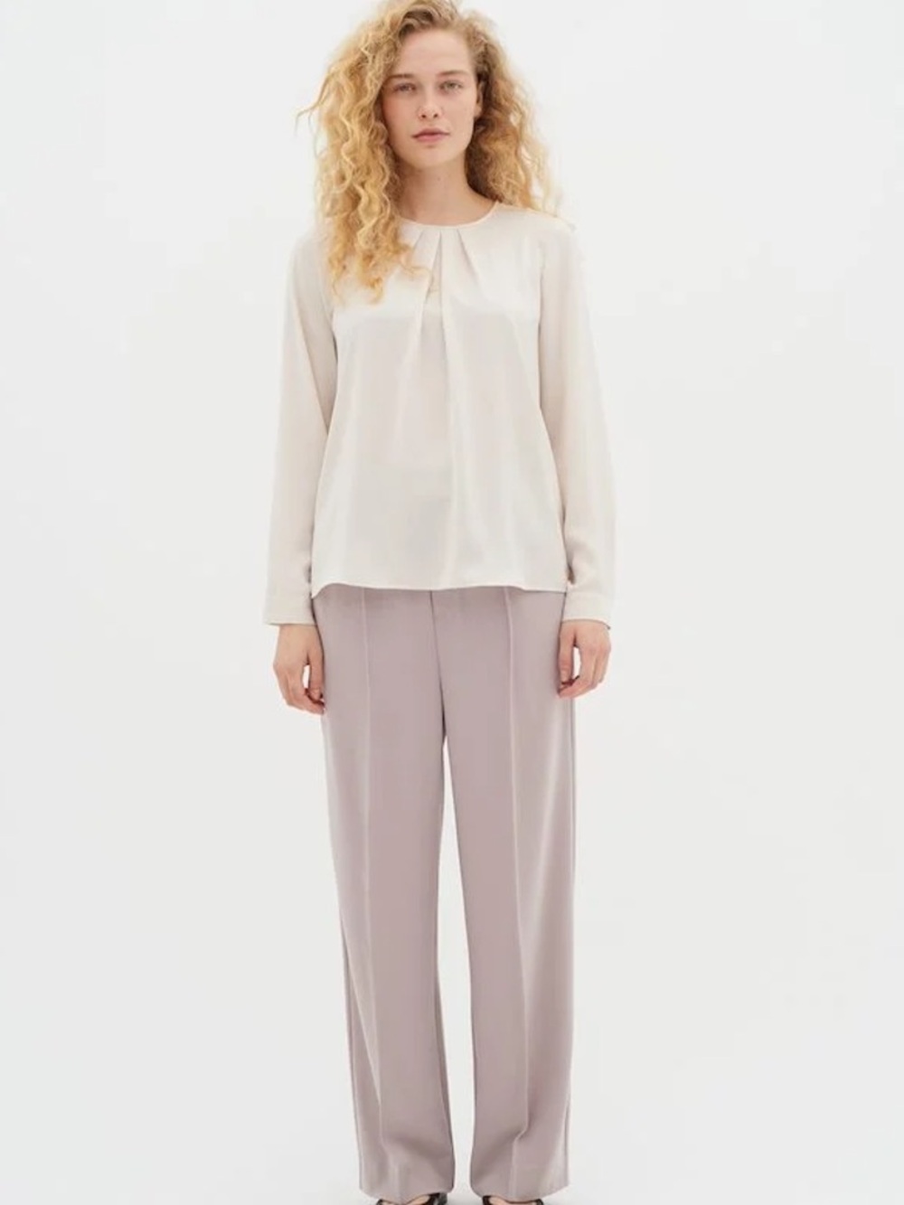 Inwear Wide-Leg Pants in Greyish Taupe